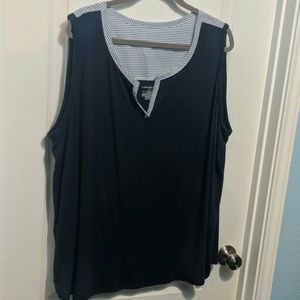 26/28 NWOT Lane Bryant Navy Blue top